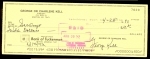 George Kell Signed Check (Detroit Tigers)